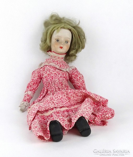 1J895 dressed porcelain doll 43 cm