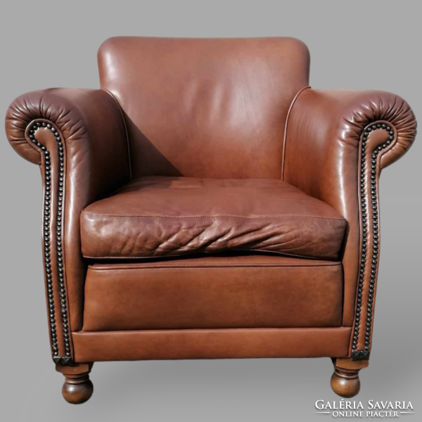 Pair of leather armchairs