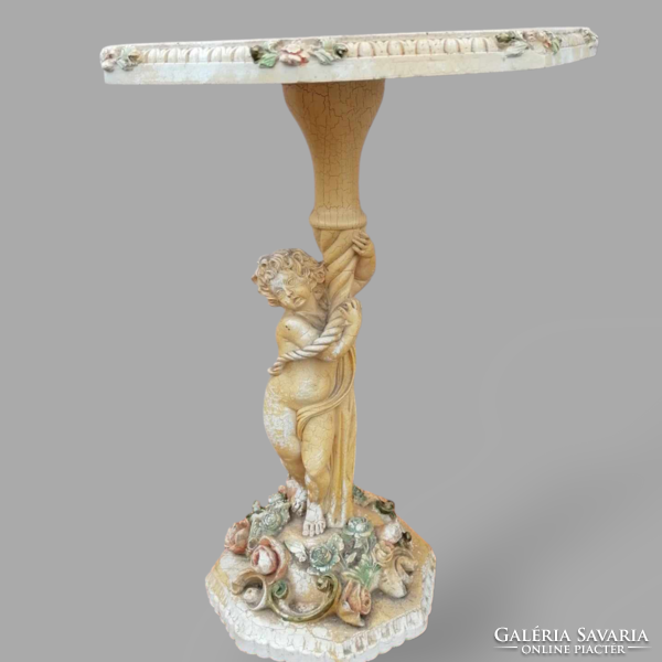 Baroque pedestal, flower stand, folding table, coffee table
