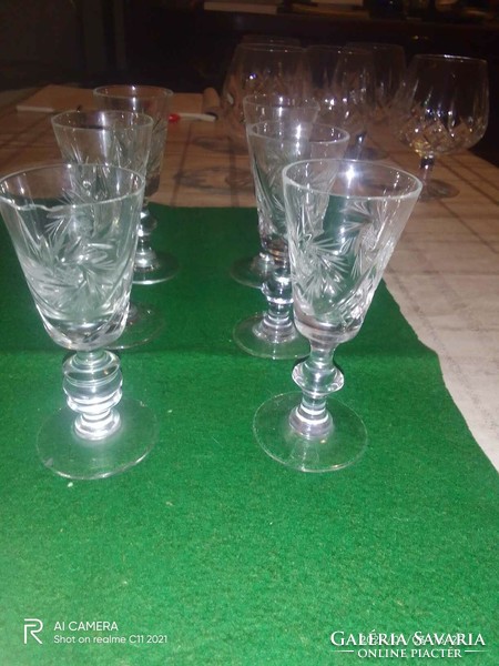 6-drb likőrös kristály pohár