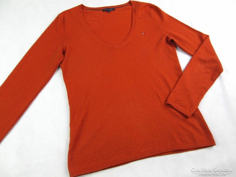 Original tommy hilfiger (s) long sleeve women's lightweight elastic top