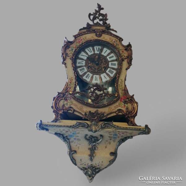 Boulle mantel clock and console - 1004