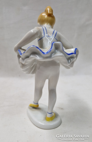 Hollóházi porcelán Balerina kislány figura hibátlan állapotban 14 cm