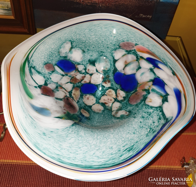 Art deco art glass bowl