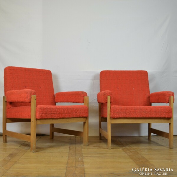 Pair of retro Hungarian armchairs, 1980s