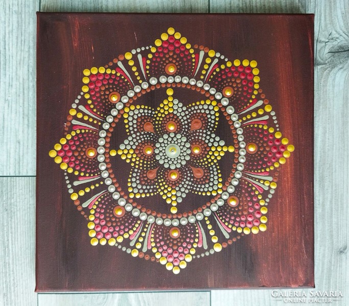 Flower mandala canvas print