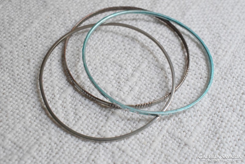 Bracelet, metal ring, 3 pieces, diameter 6.8 cm