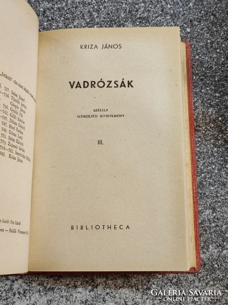 Wild roses i-iii. (Székely folk poetry collection) jános kriza