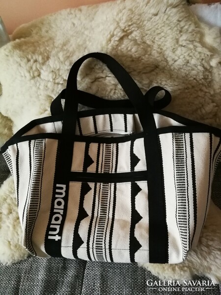 Isabel marant jacquard striped large shopping bag