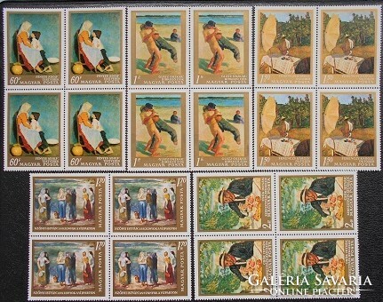 S2417-23n / 1967 Festmények III. bélyegsor postatiszta négyestömb