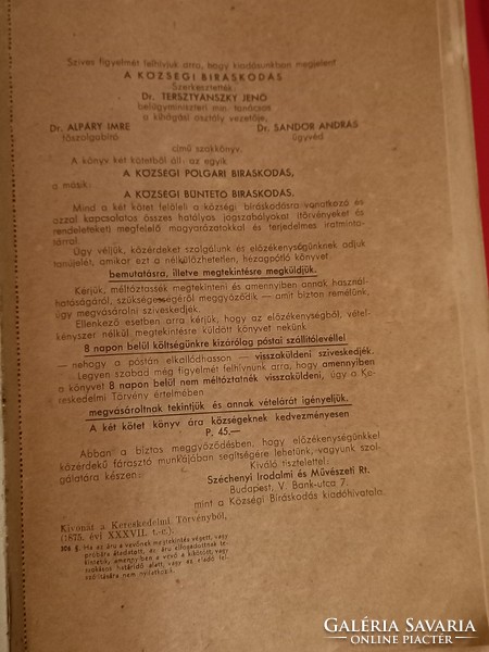 1943. Községi Bíráskodás Könyv.