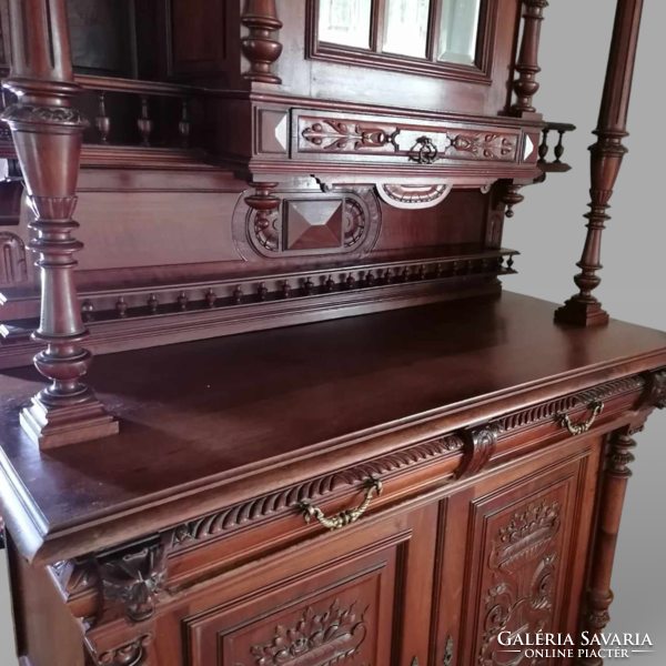 Antique Neo-Renaissance walnut sideboard