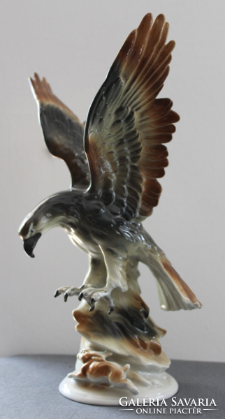 Grafentahl porcelain, eagle hunting a rabbit