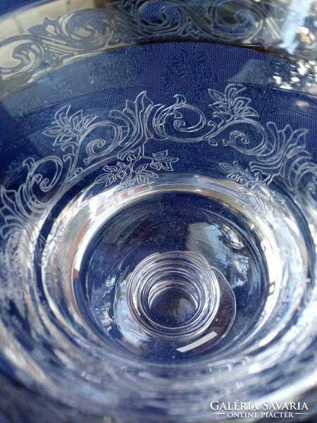 Muránói üveg pezsgős pohár