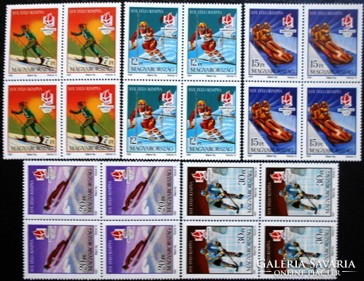 S4127-31n / 1991 Téli Olimpia bélyegsor postatiszta négyestömb