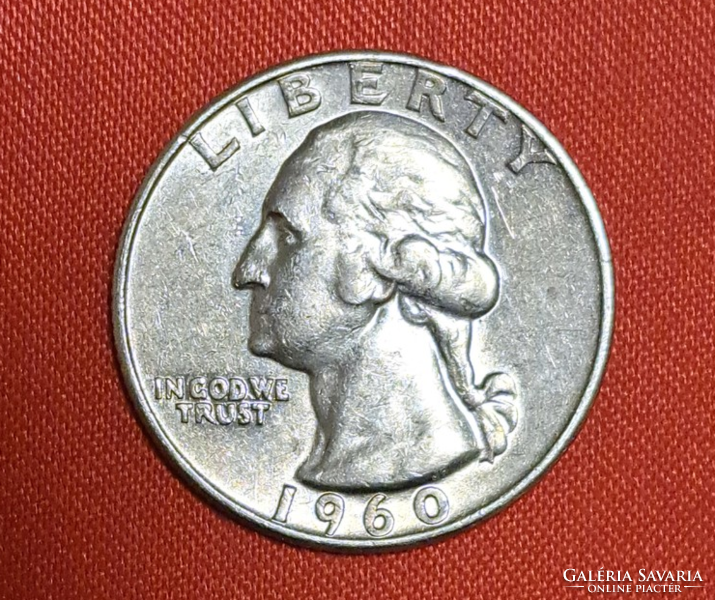 1969. US Silver Quarter Dollar, 25 Cents (754)