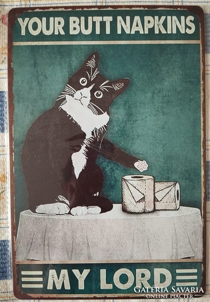 Cat picture, home decoration, tin wall picture