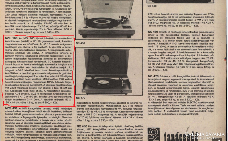Tesla NZK-160 stereo-compakt lemezjátszó