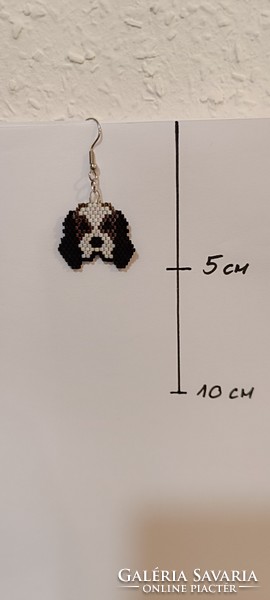 Cavalier King Charles Spaniel earrings made of glass beads