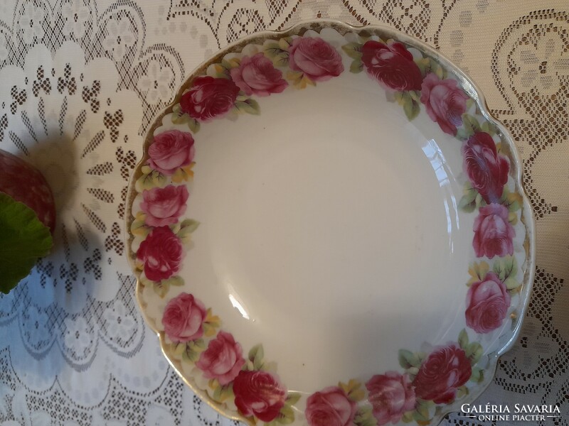 Pink porcelain salad, side dish.