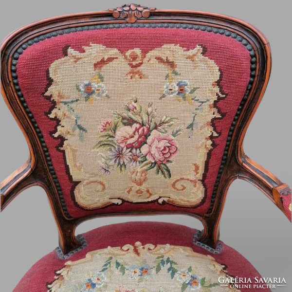 Gobelin pattern neo-baroque arm chair