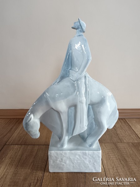 Régi Zsolnay Don Quijote porcelán figura