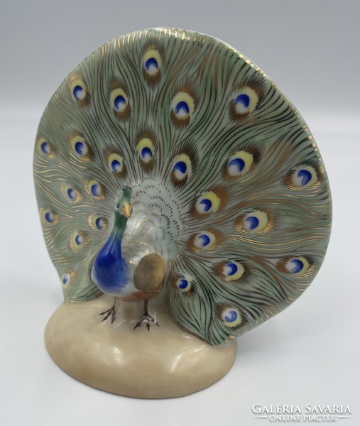 O Herend peacock figure! Gilded!! Rare!!