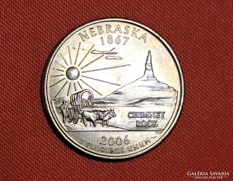 2006. Nebraska emlék USA negyed dollár " Szövetségi Államok" sorozat (770)