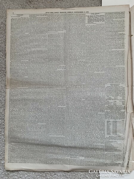 New York Tribune newspaper, September 9, 1864 edition, in original condition