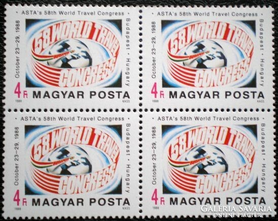S3935n / 1988 ASTA Világkongresszus bélyeg postatiszta négyestömb