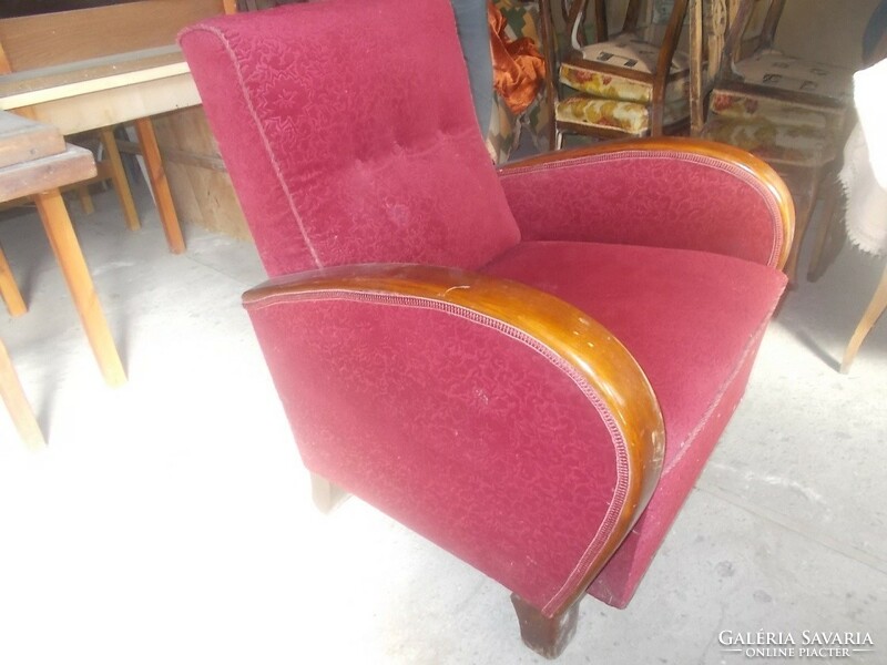 Art-deco large reading armchair