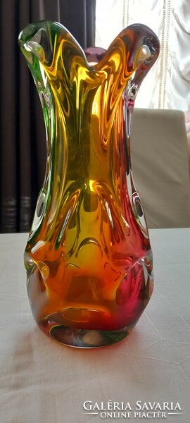 Czech glass vase, Karlovarske