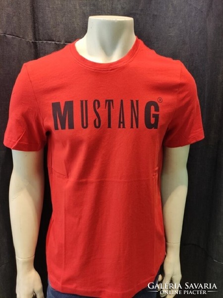 MUSTANG True Denim piros póló 'Alex' 6XL