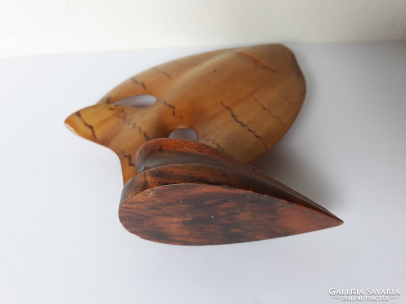 Art deco wood carved fish
