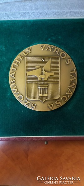 Szombathely City Council 2-sided bronze commemorative plaque