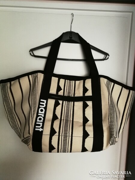 Isabel marant jacquard striped large shopping bag