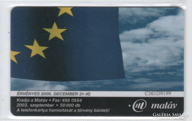 Magyar telefonkártya 1204  2003  Zászlók  SIE   47.500 Db.