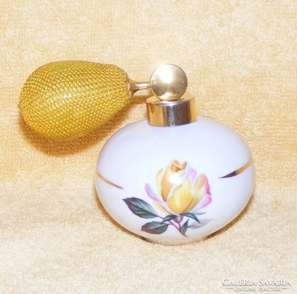 Bavaria rózsás porcelán parfümös üveg