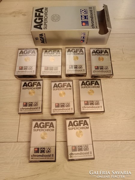 Agfa superchrom chronoxide unopened tape recorders 9 pieces in one