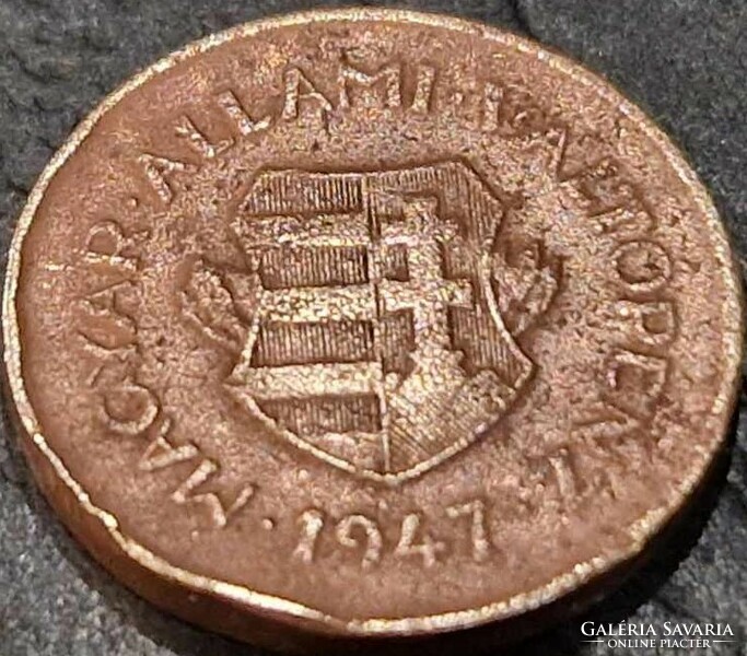 Hungary 2 pennies, 1947