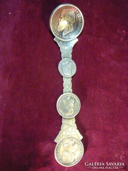 Decorative spoon, made of silver money 2311 18