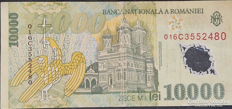 Románia 10 000 Lej, 2000.
