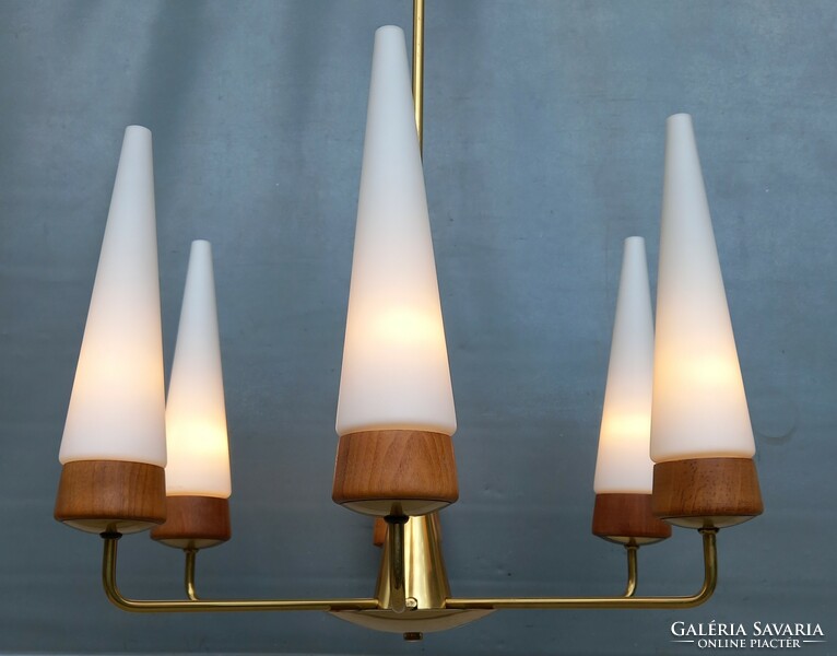 Scandinavian design chandelier mid century