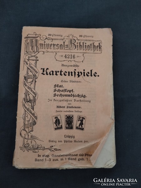 Card games - antique booklet, in German -/ 1908