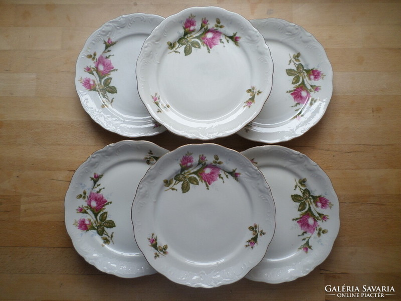 6 pcs walbrzych Polish porcelain small plate cake plate 19 cm