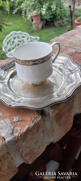 Royal albert tea cup with silver plated tray