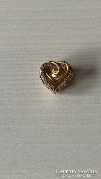 Pandora sparkling intertwined hearts charm rose gold