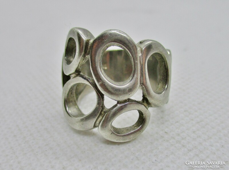 Very nice old handmade big silver ring