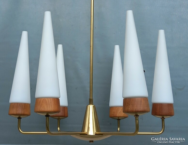 Scandinavian design chandelier mid century