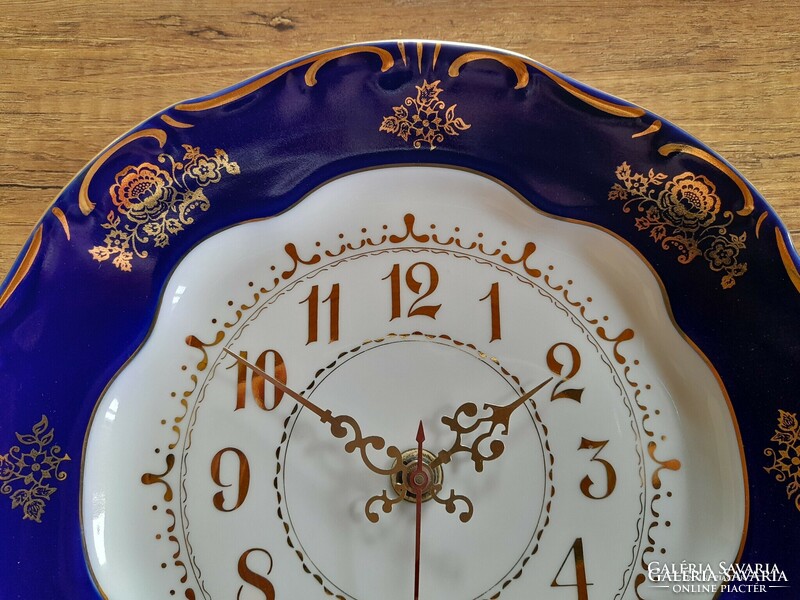 Zsolnay pompadour porcelain wall clock